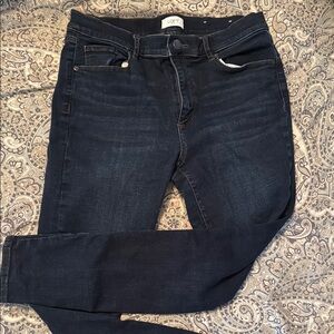 LOFT Blue Skinny/Jegging Jeans with Stretch and Faded Effect